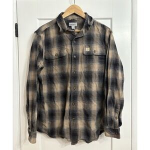 Carhartt Men's Medium Original Fit Flannel Long Sleeve Plaid Shirt